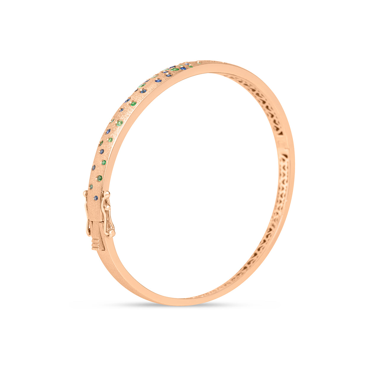 Tsavorite & Sapphire Confetti 5mm Bangle