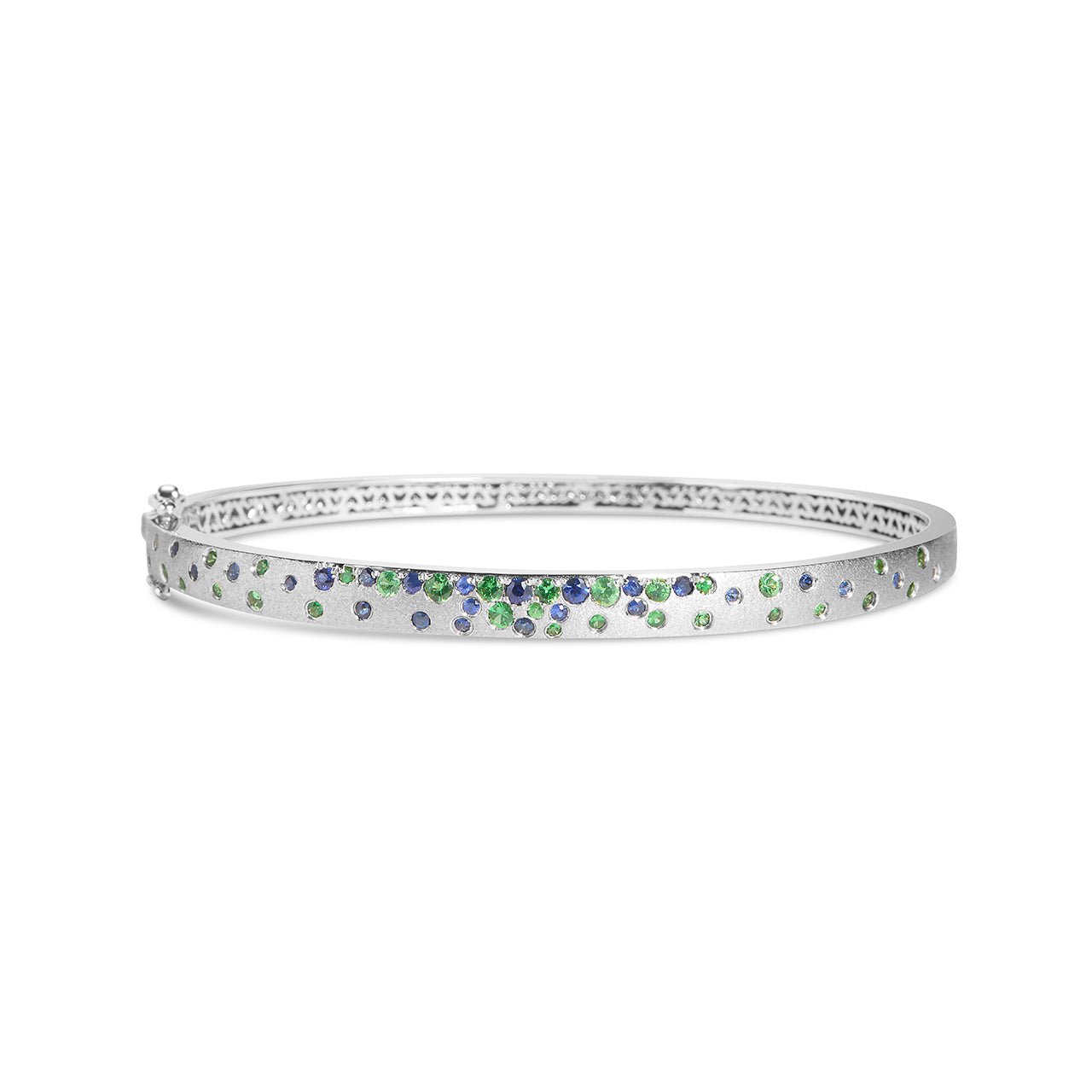 Tsavorite & Sapphire Confetti 5mm Bangle