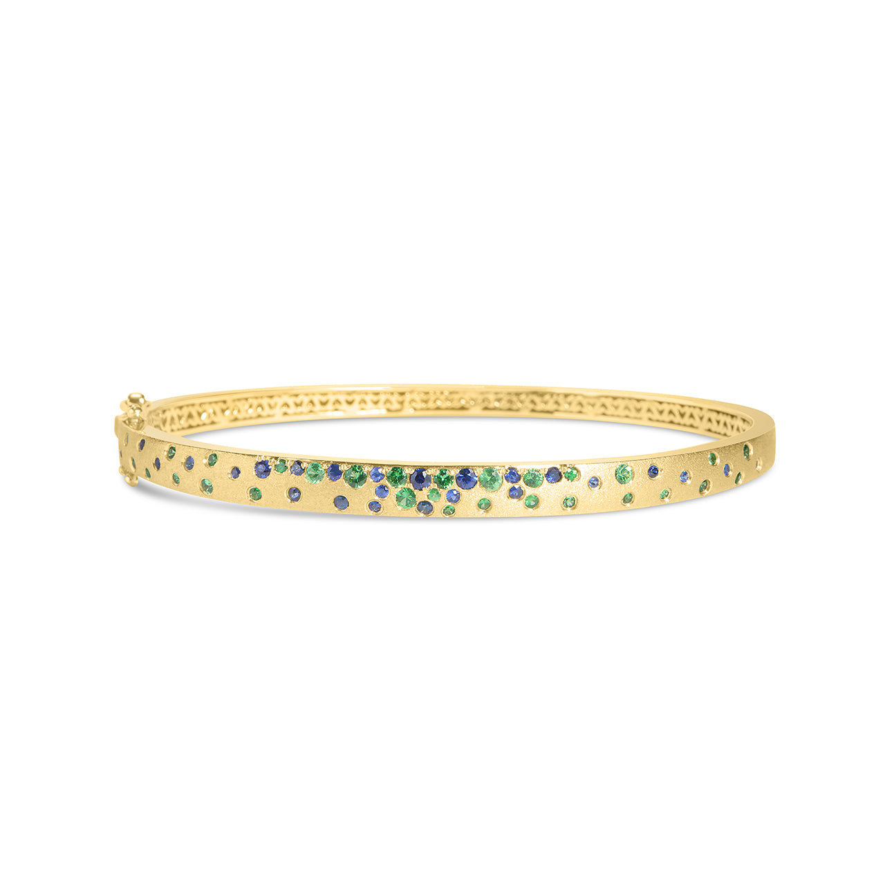 Tsavorite & Sapphire Confetti 5mm Bangle