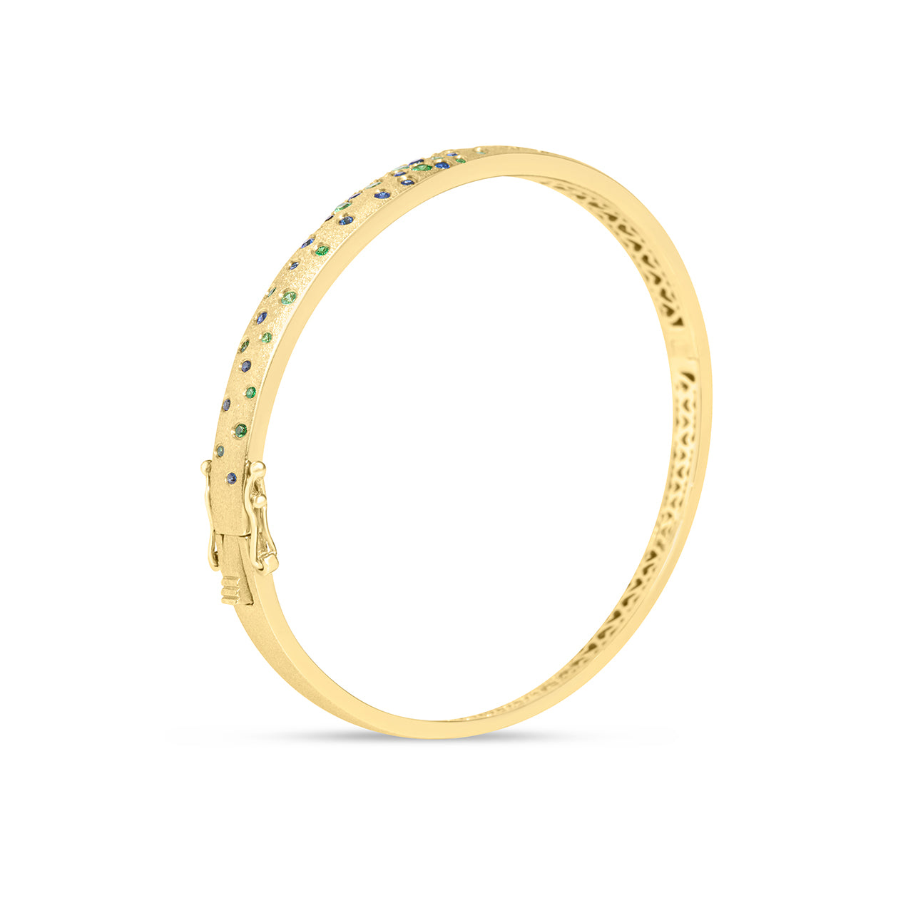 Tsavorite & Sapphire Confetti 5mm Bangle