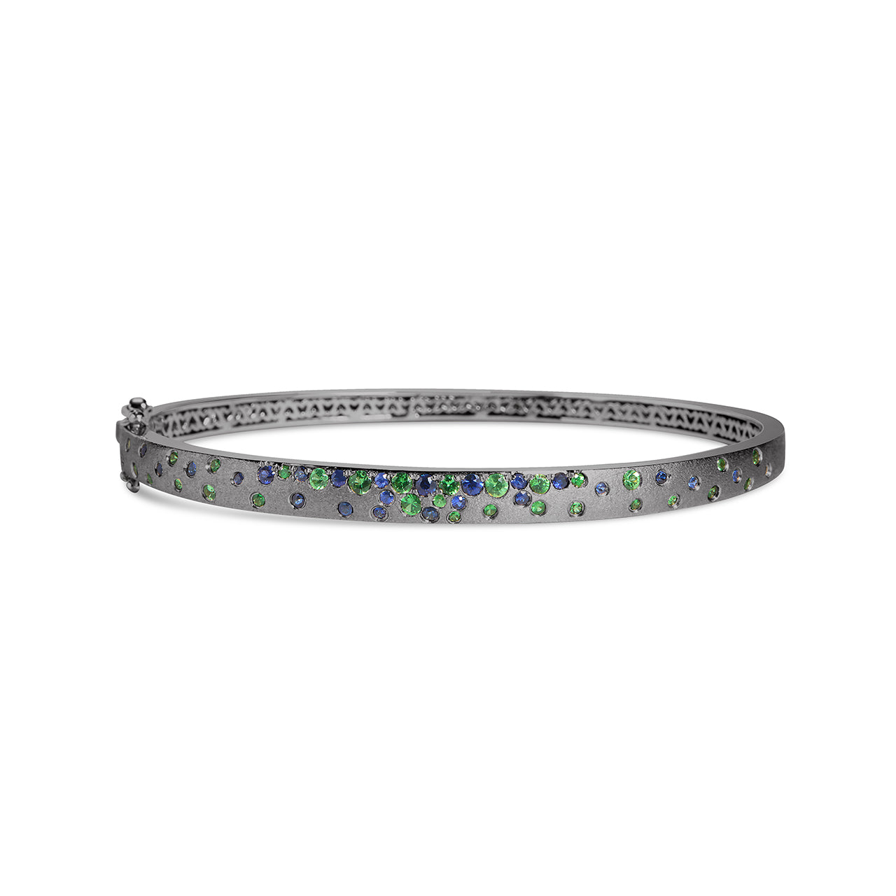 Tsavorite & Sapphire Confetti 5mm Bangle