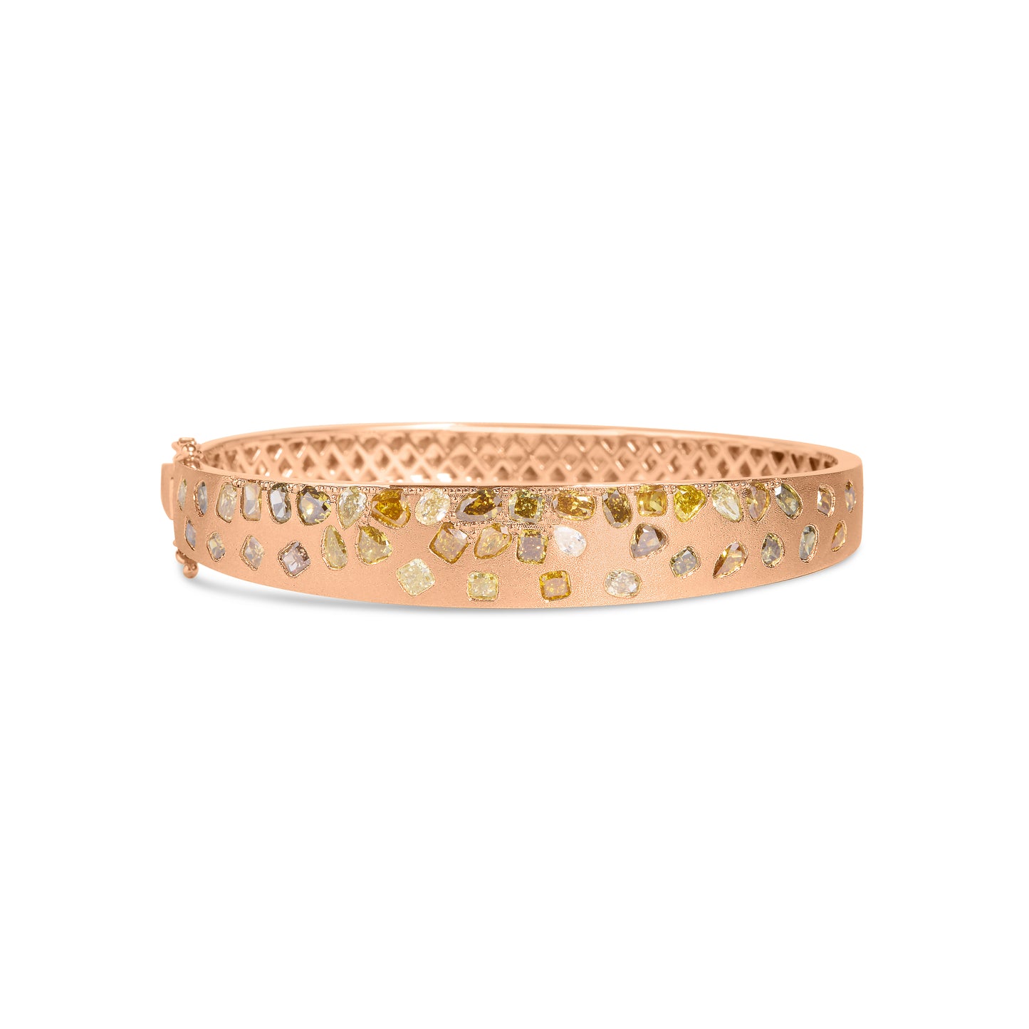Fancy Diamond Confetti Wide Bangle