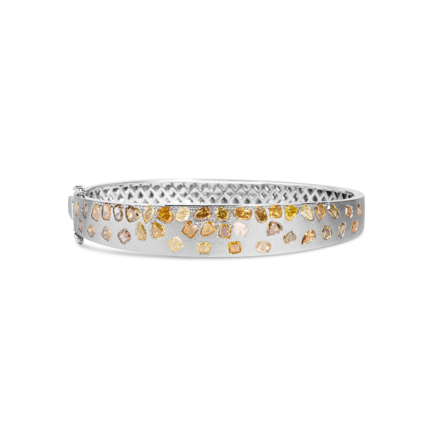 Fancy Diamond Confetti Wide Bangle