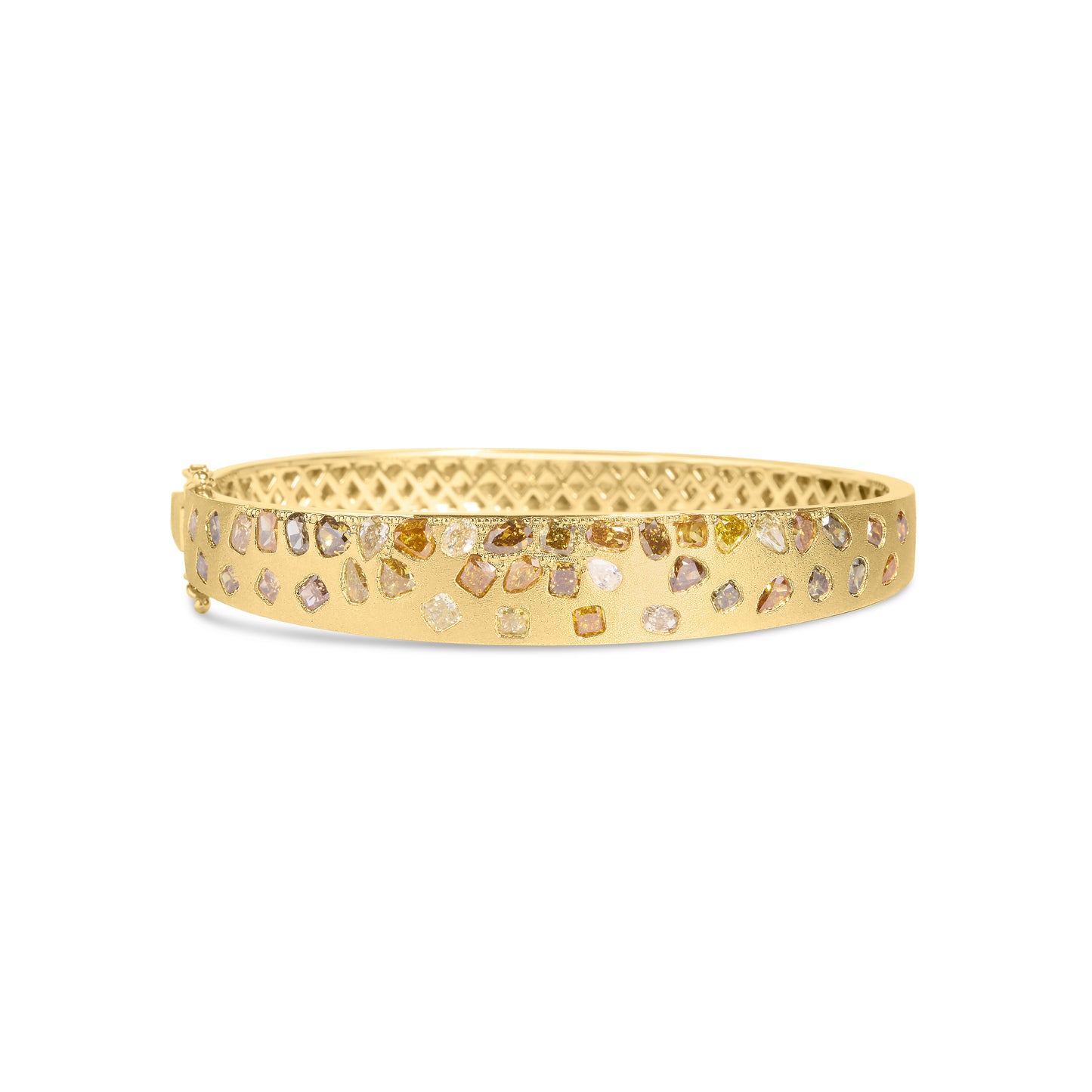 Fancy Diamond Confetti Wide Bangle