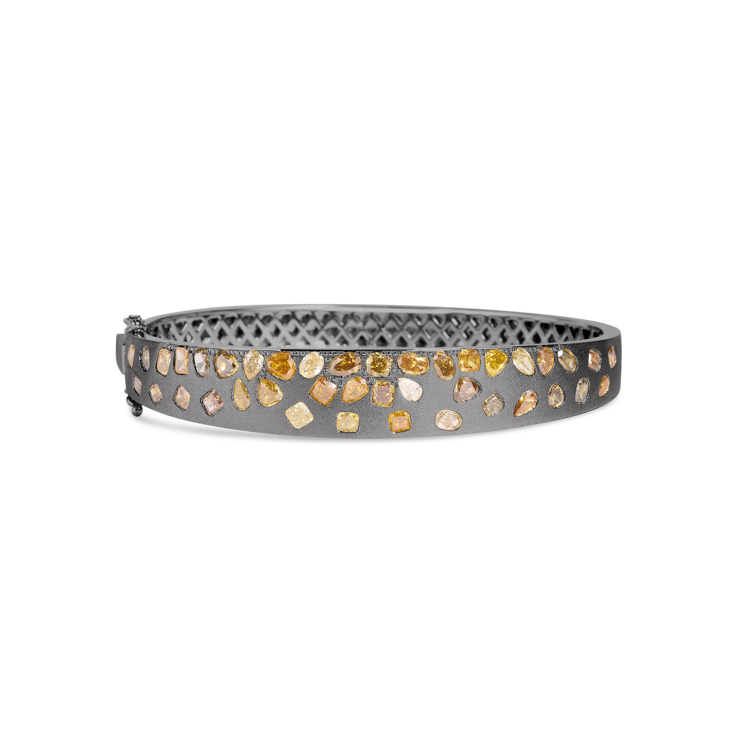 Fancy Diamond Confetti Wide Bangle
