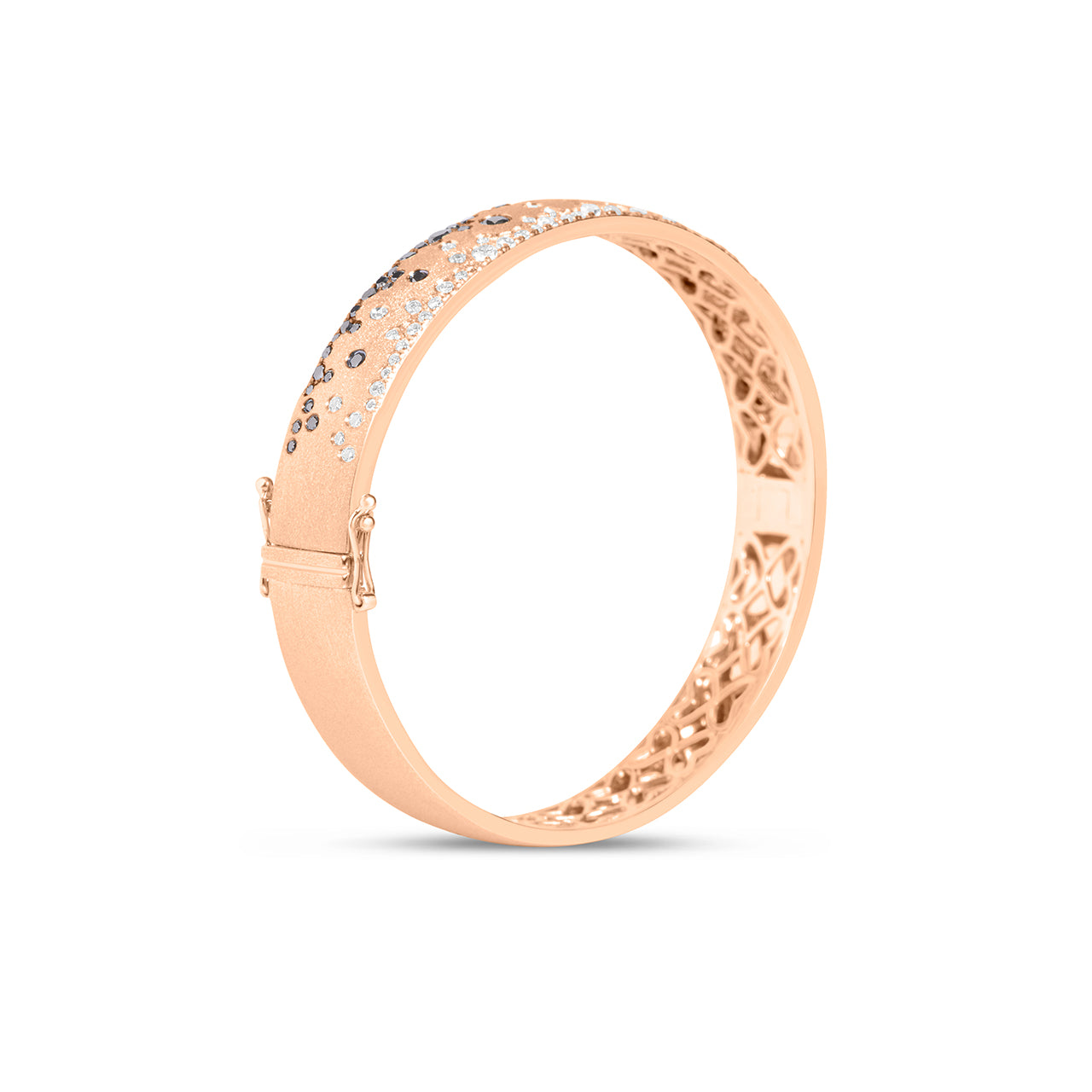 Black & White Diamond Confetti Duet 8.8mm Bangle