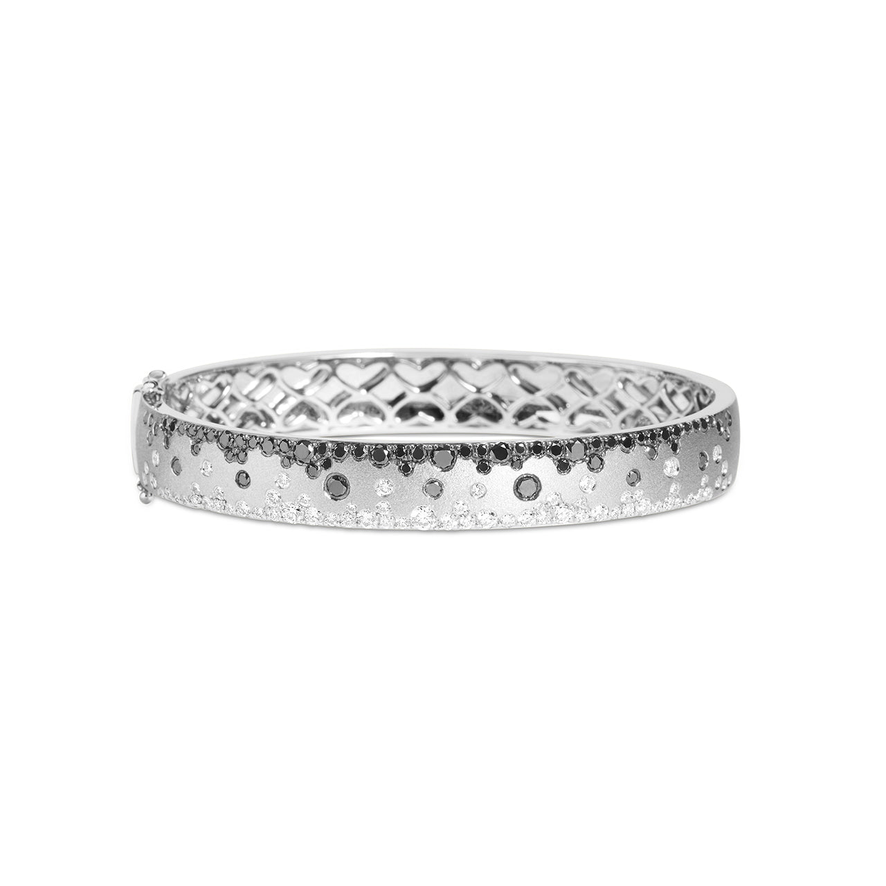 Black & White Diamond Confetti Duet 8.8mm Bangle