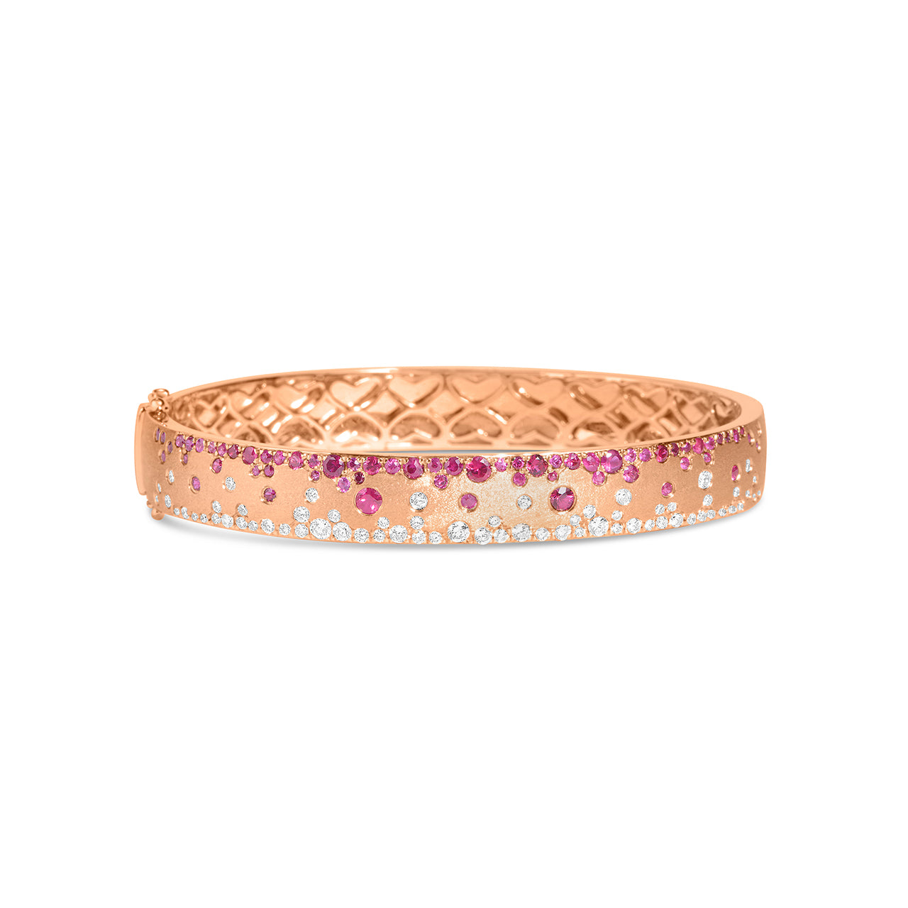 Ruby & Diamond Confetti Duet 8.8mm Bangle