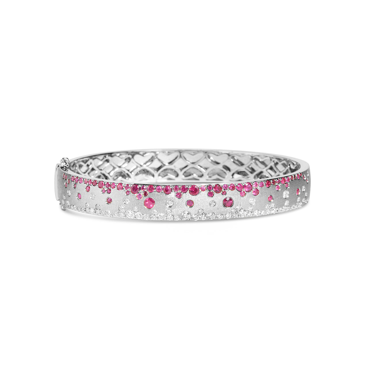 Ruby & Diamond Confetti Duet 8.8mm Bangle