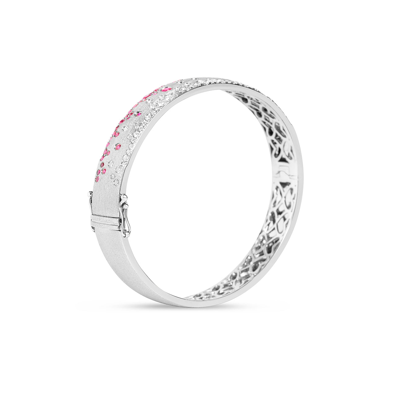 Ruby & Diamond Confetti Duet 8.8mm Bangle