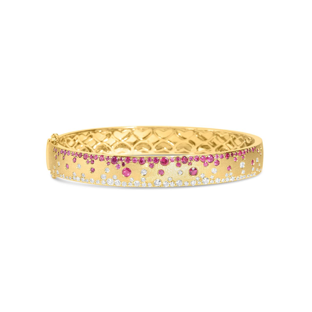 Ruby & Diamond Confetti Duet 8.8mm Bangle