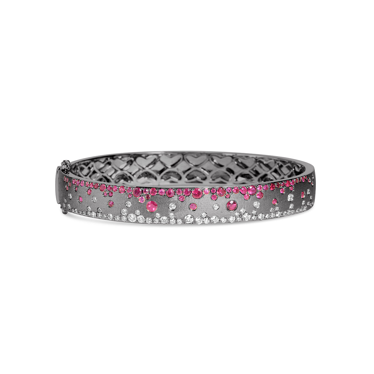 Ruby & Diamond Confetti Duet 8.8mm Bangle