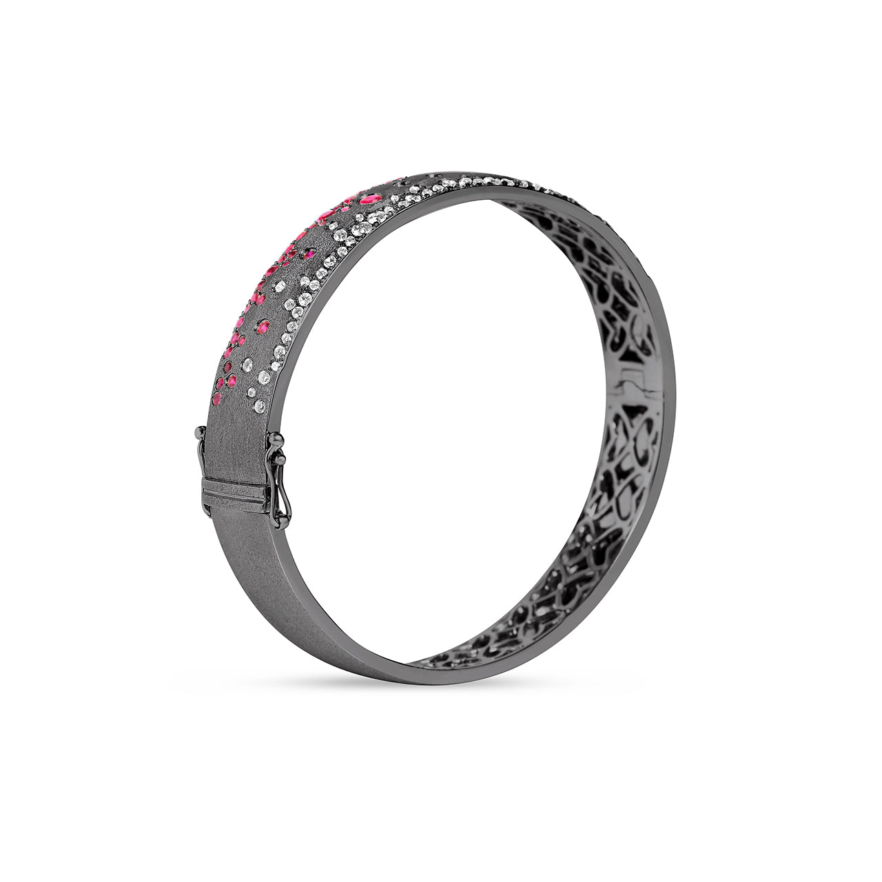 Ruby & Diamond Confetti Duet 8.8mm Bangle