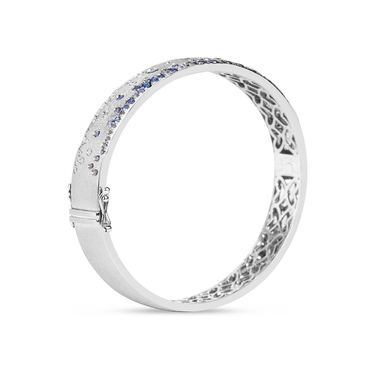 Sapphire & Diamond Confetti Duet 8.8mm Bangle