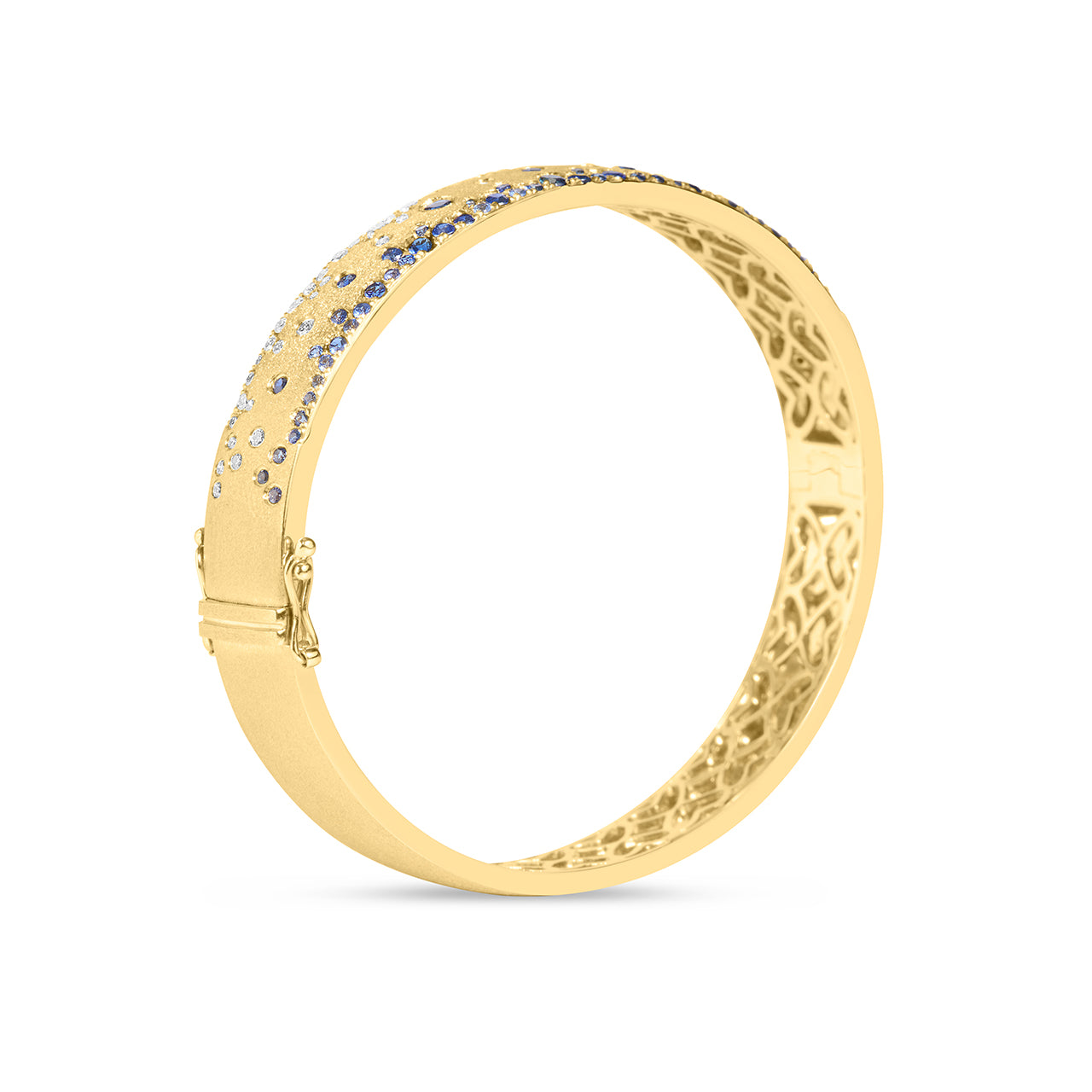 Sapphire & Diamond Confetti Duet 8.8mm Bangle