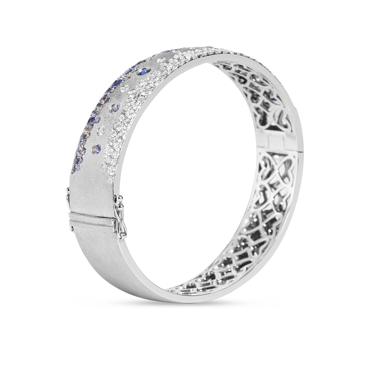 Sapphire & Diamond Confetti Duet Jumbo Bangle