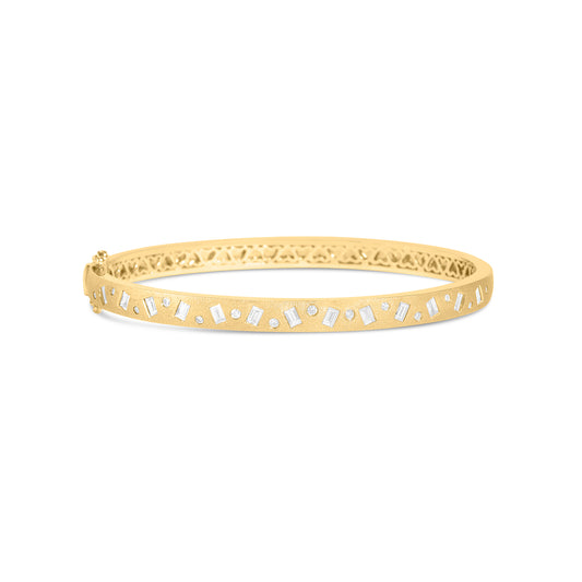 Diamond Baguette & Round Dancing Bangle