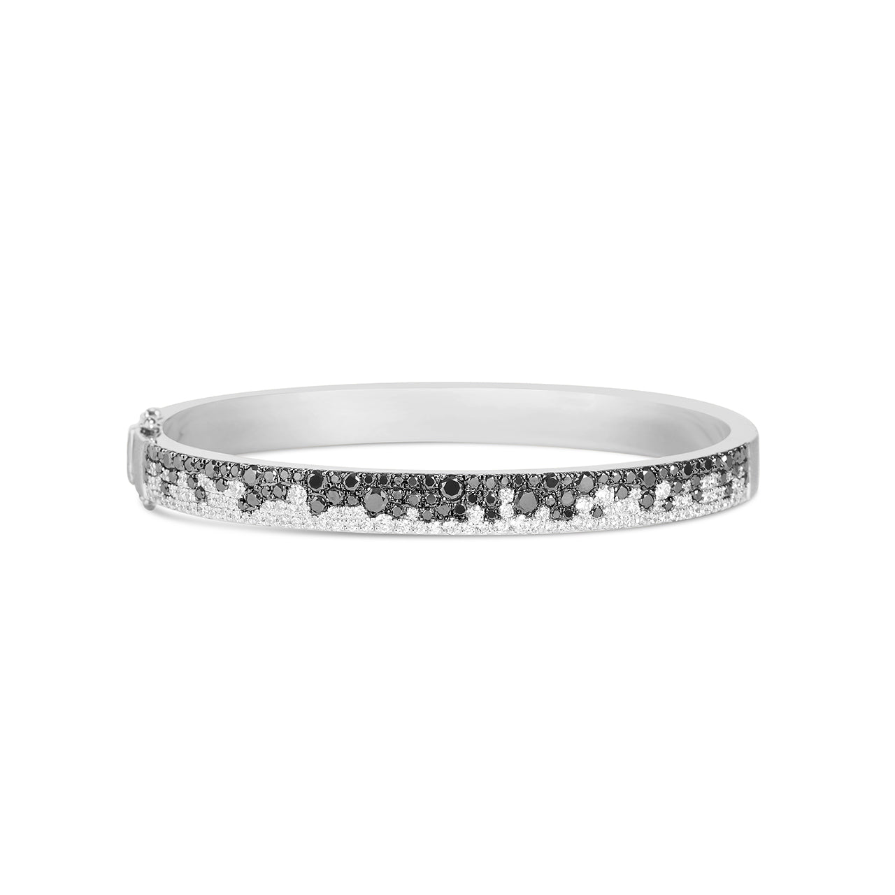 Black & White Diamond Pave Confetti Bangle