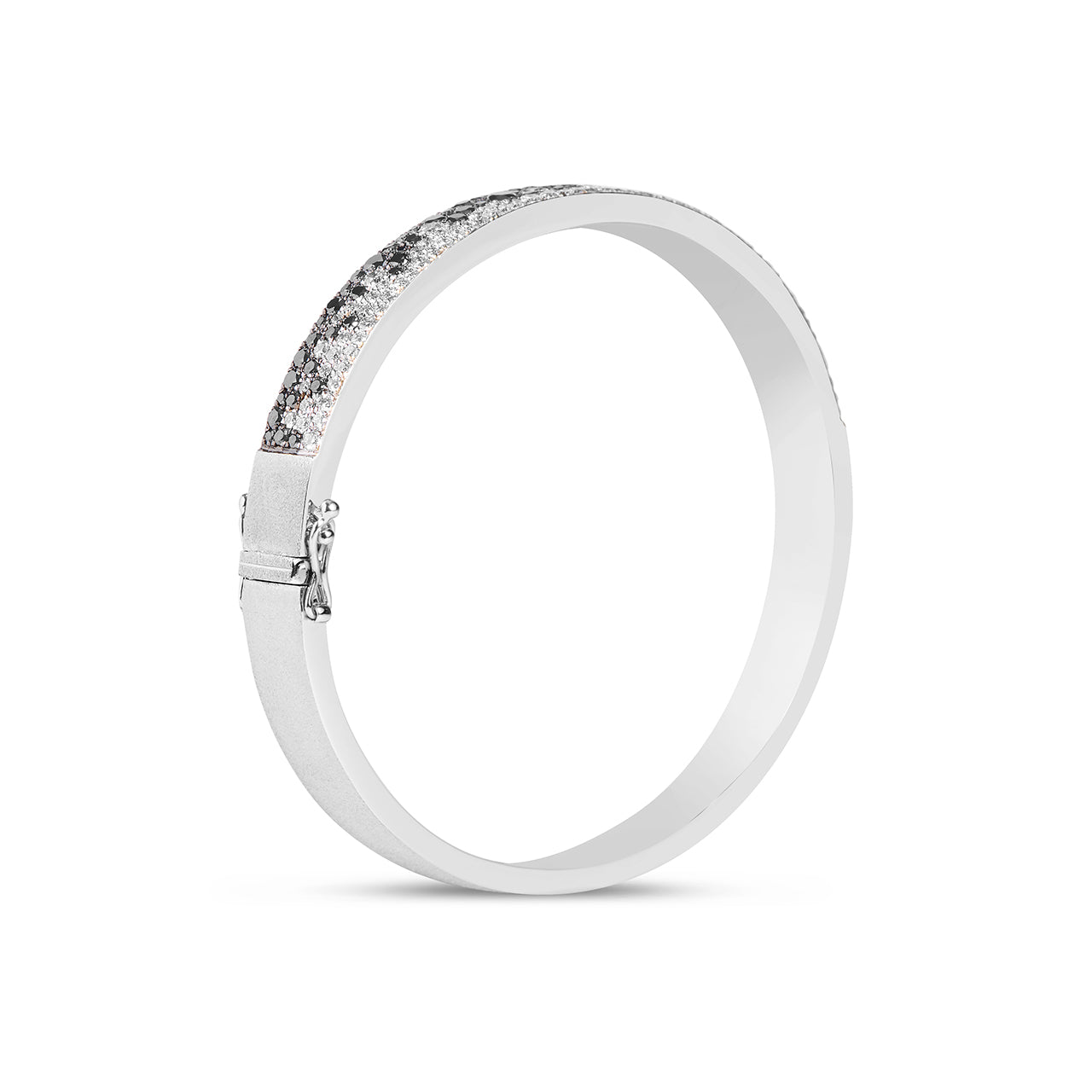 Black & White Diamond Pave Confetti Bangle