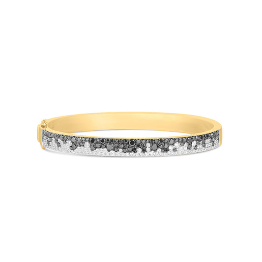 Black & White Diamond Pave Confetti Bangle