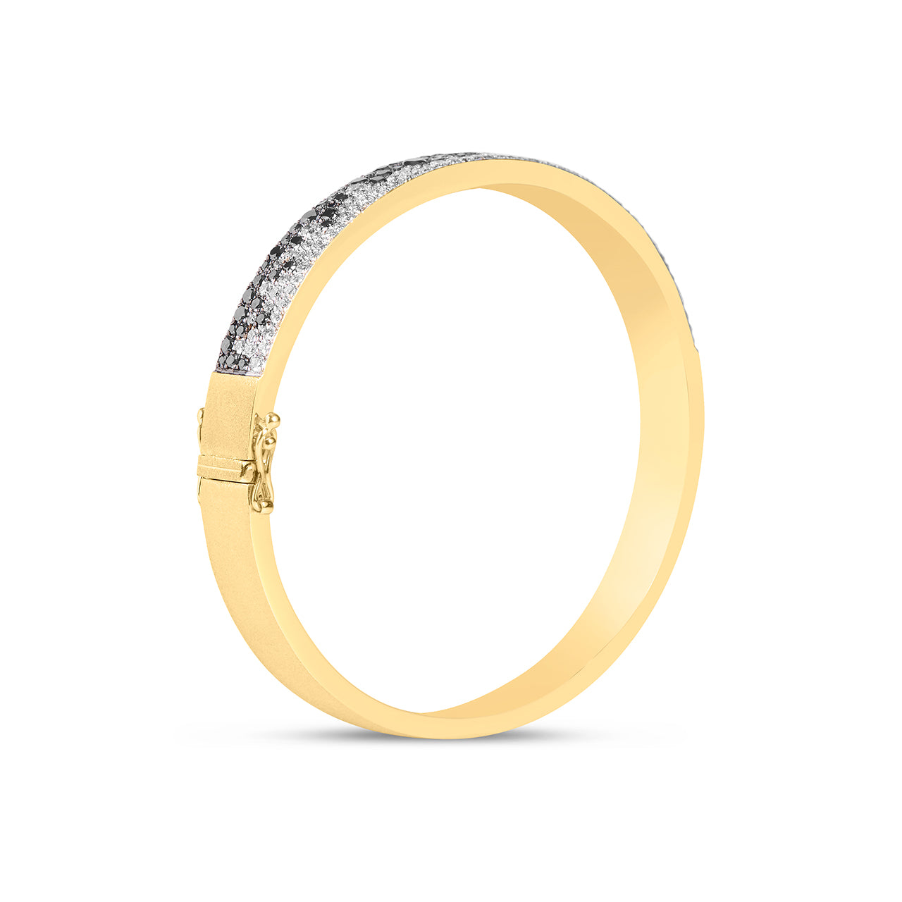 Black & White Diamond Pave Confetti Bangle