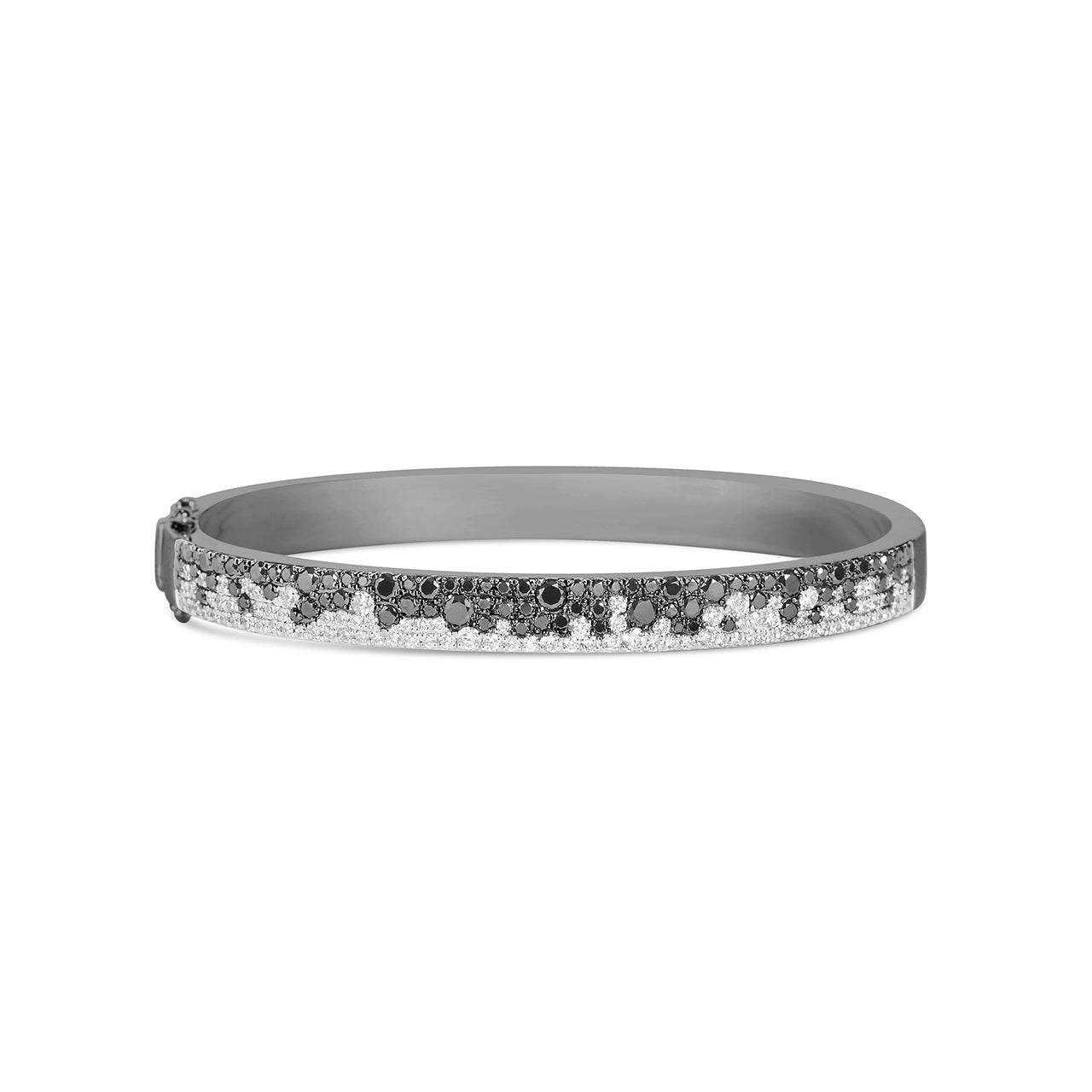 Black & White Diamond Pave Confetti Bangle