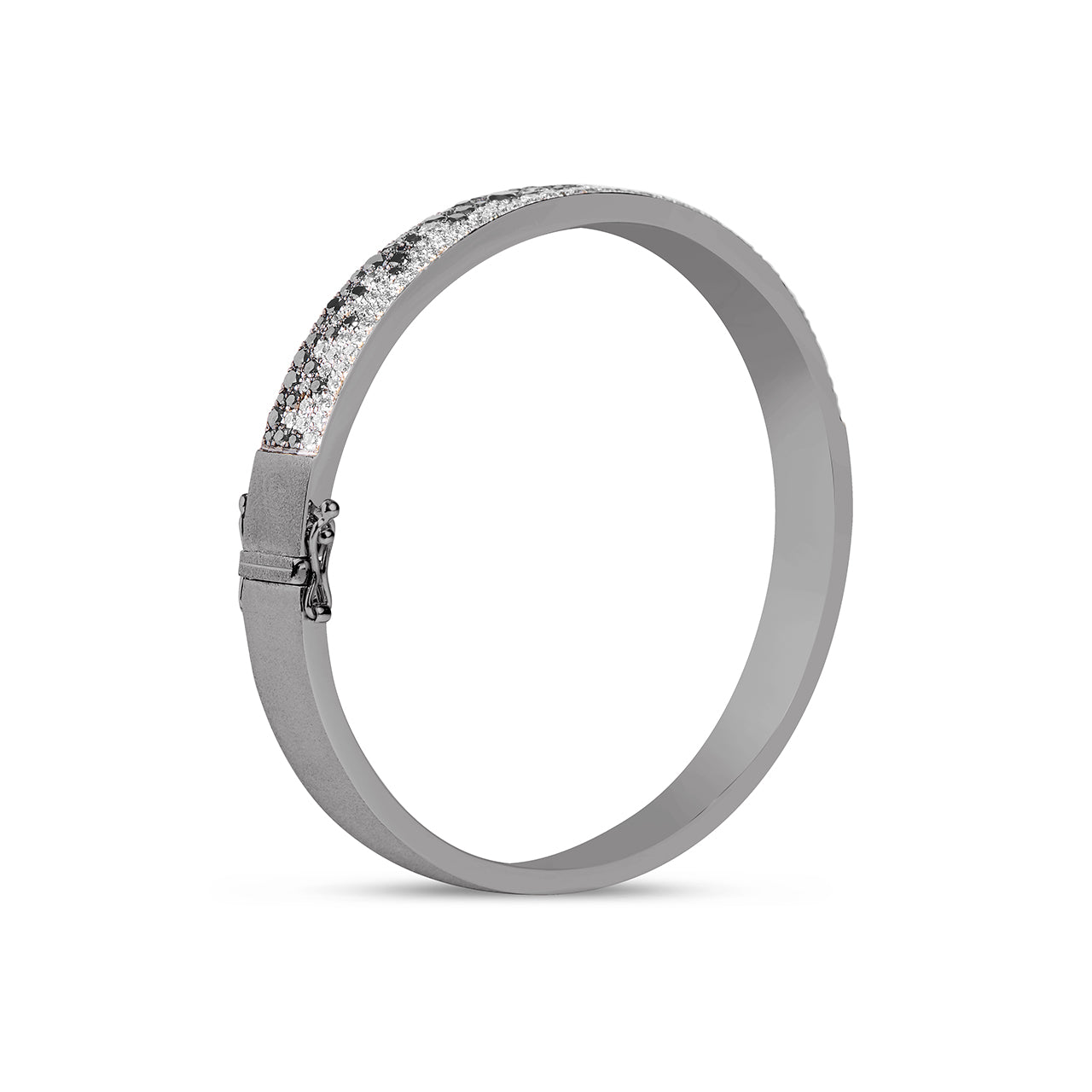 Black & White Diamond Pave Confetti Bangle