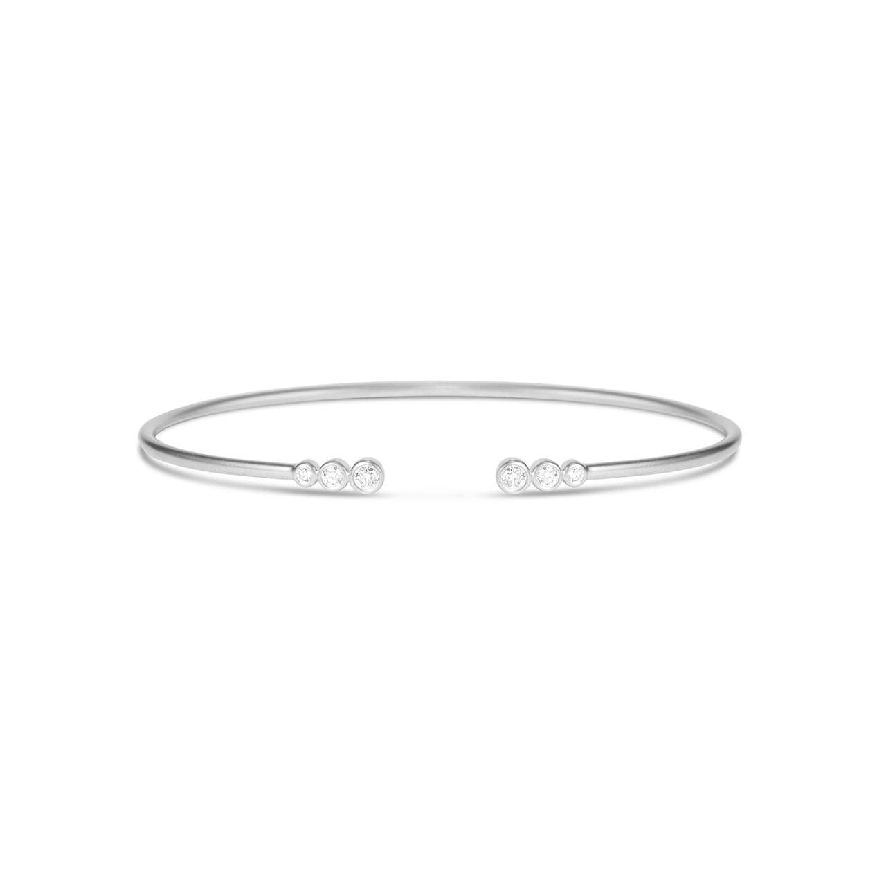 Diamond Round Bezel Flex Bangle