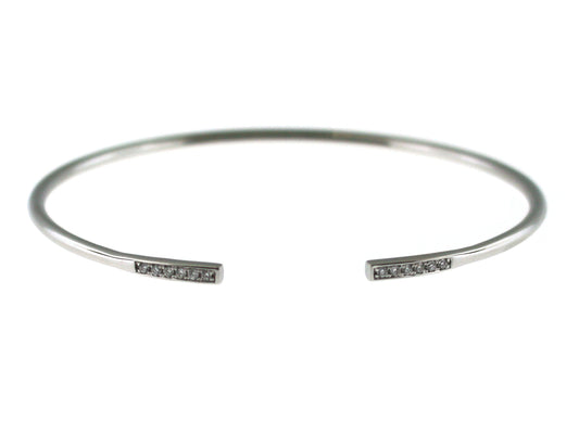 DIAMOND BAR BANGLE, 14KW (N)