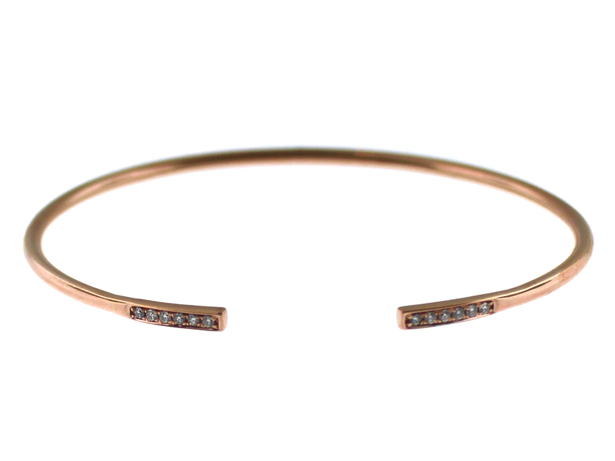 DIAMOND BAR BANGLE, 14KR (N)