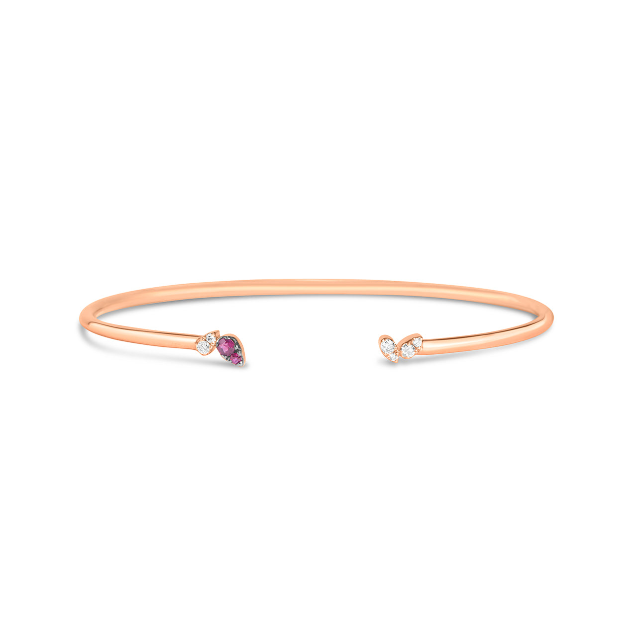 Ruby & Diamond Pear Flex Bangle