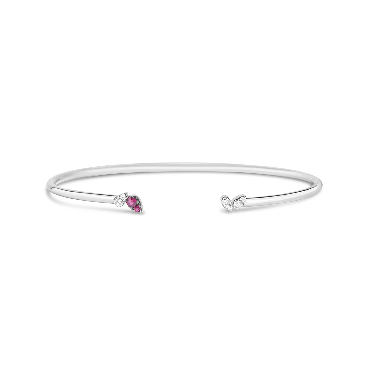Ruby & Diamond Pear Flex Bangle