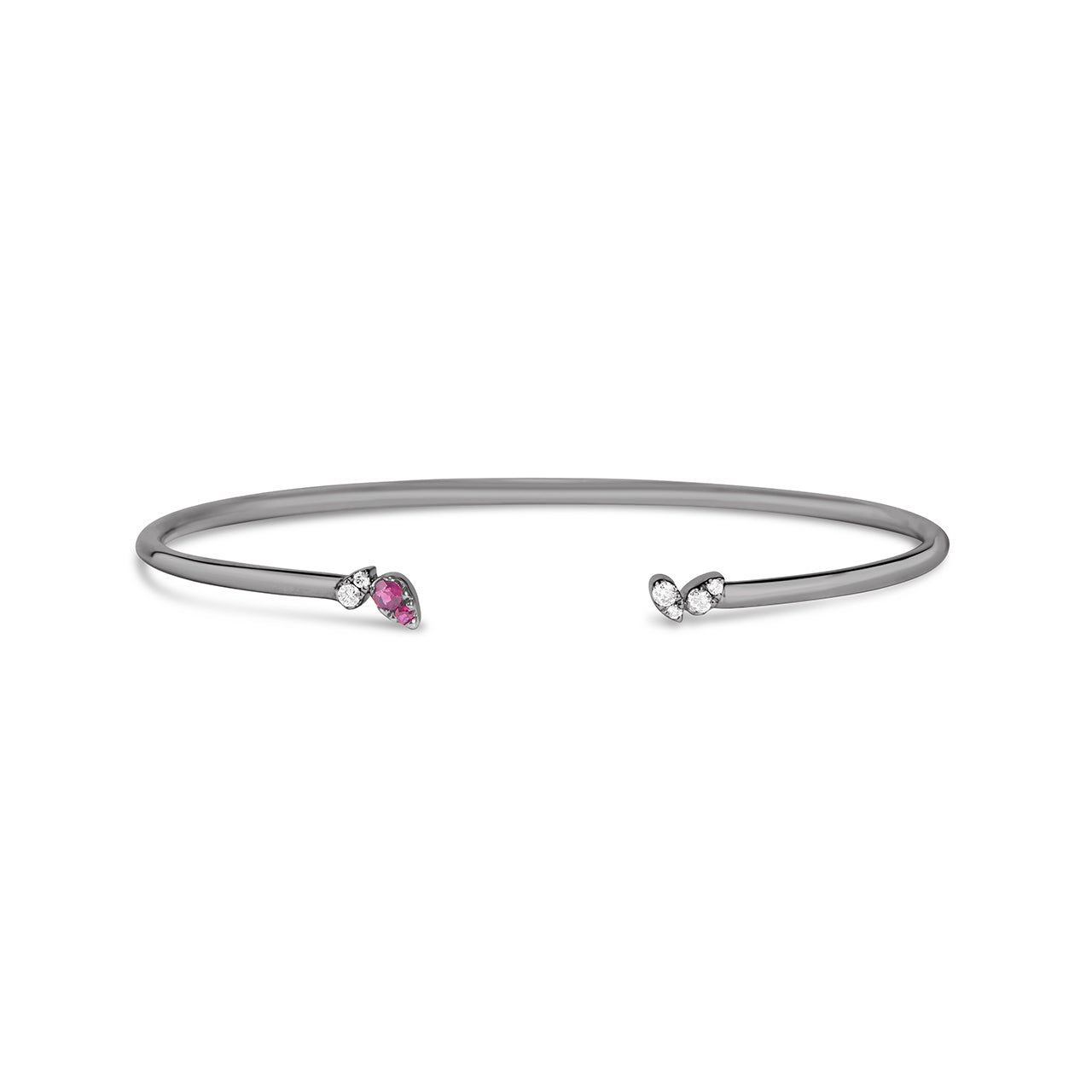 Ruby & Diamond Pear Flex Bangle