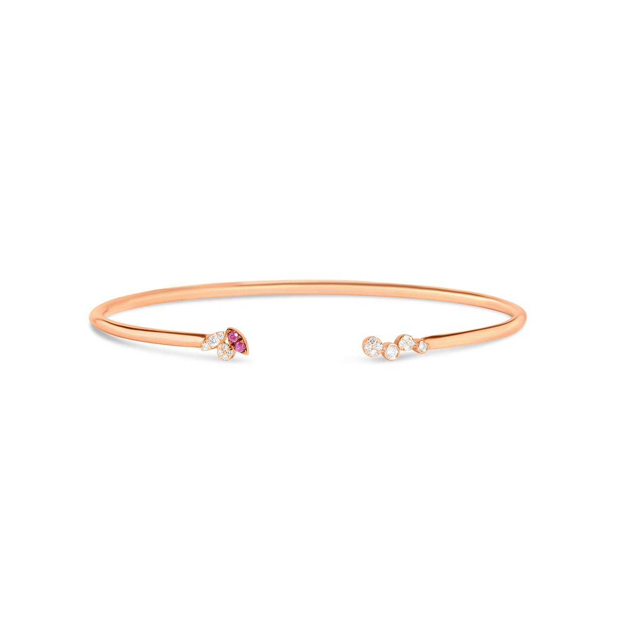 Ruby & Diamond Marquise & Round Flex Bangle