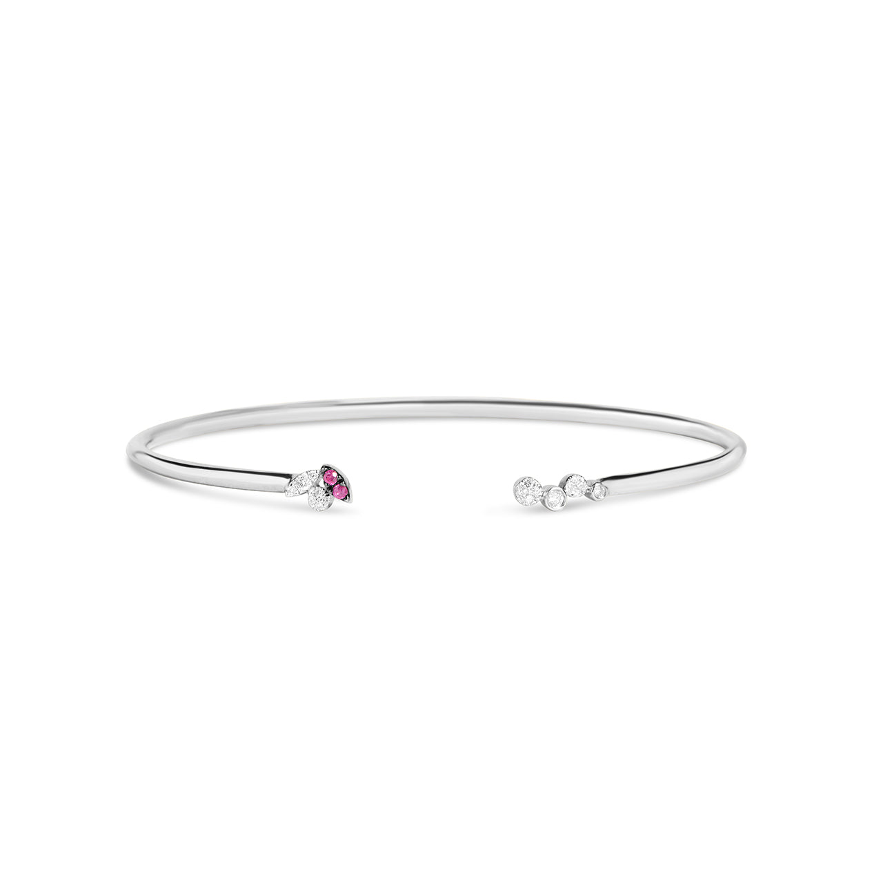 Ruby & Diamond Marquise & Round Flex Bangle
