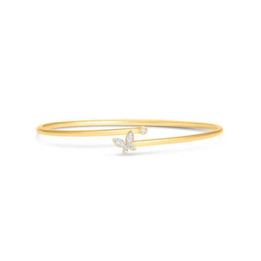 Diamond Butterfly Flex Bangle