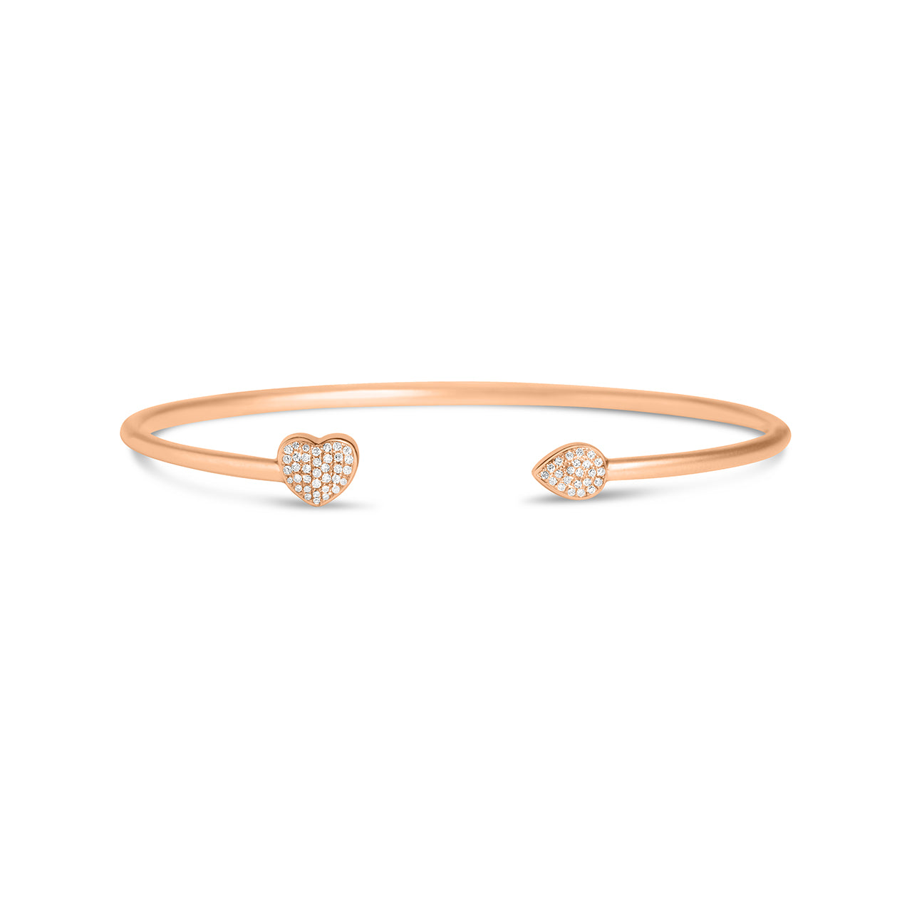 Diamond Heart & Pear Flex Bangle