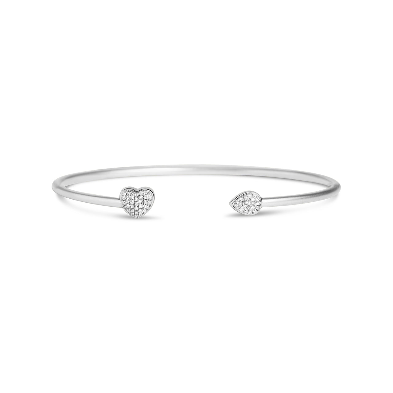 Diamond Heart & Pear Flex Bangle