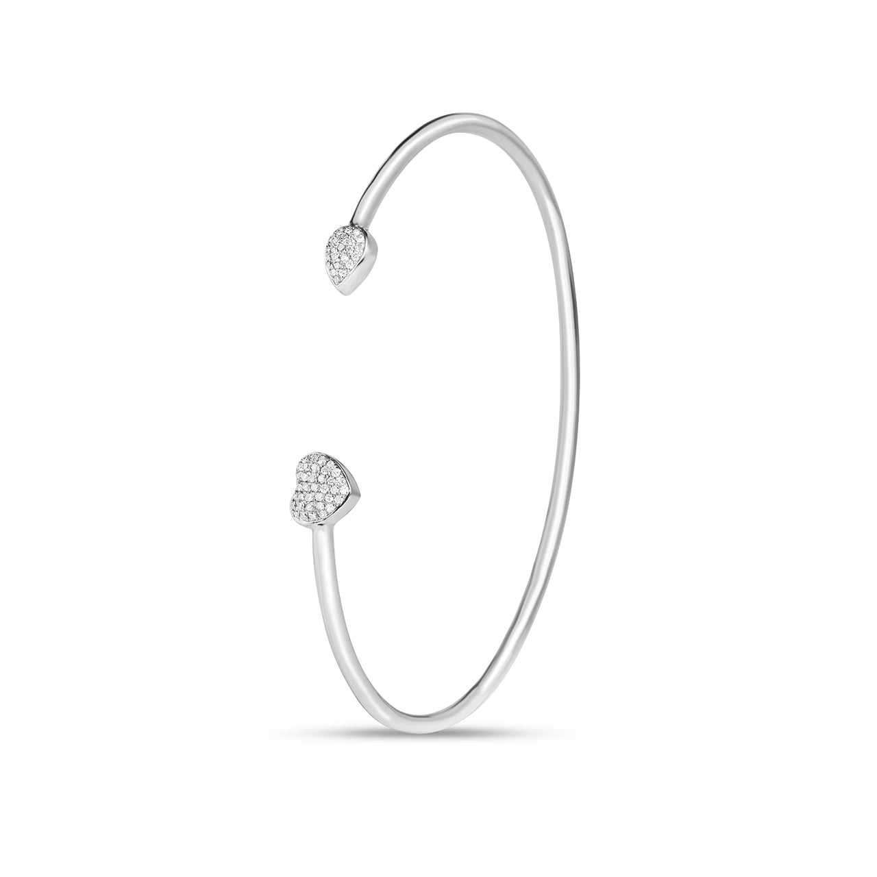 Diamond Heart & Pear Flex Bangle