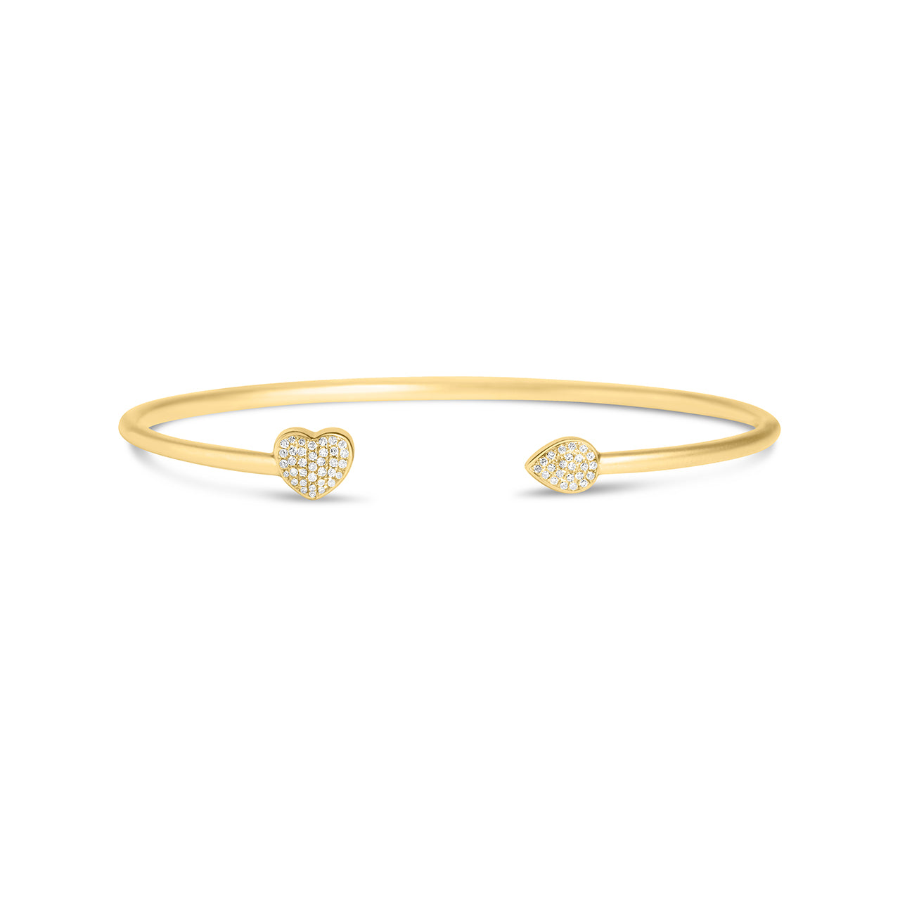 Diamond Heart & Pear Flex Bangle