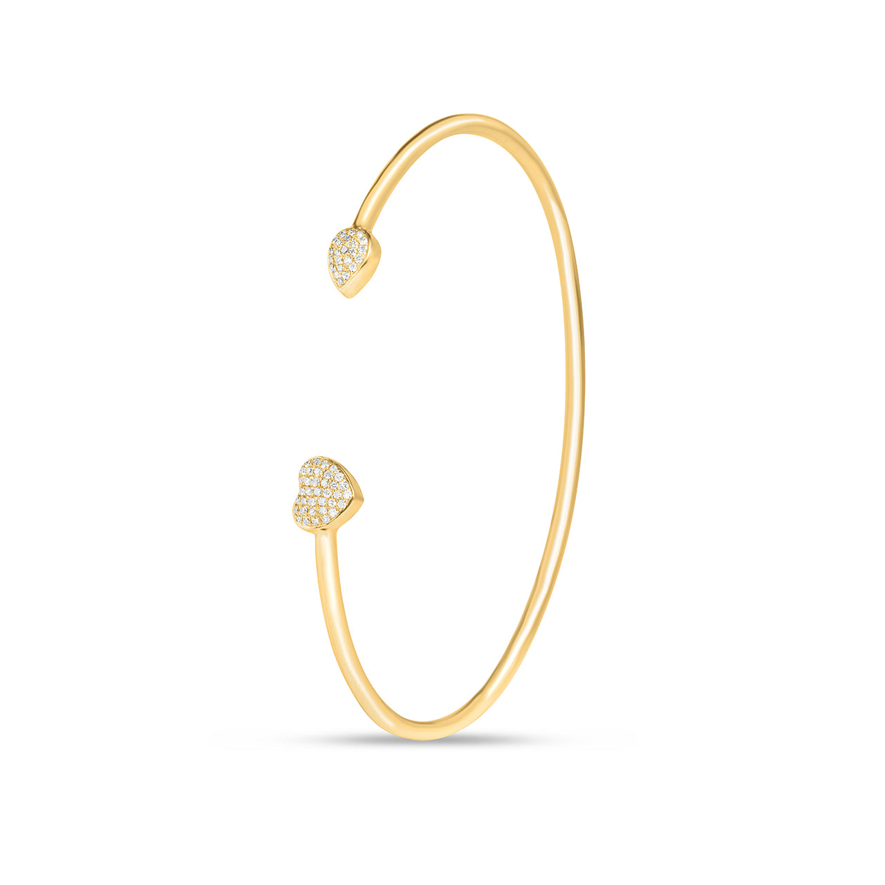 Diamond Heart & Pear Flex Bangle