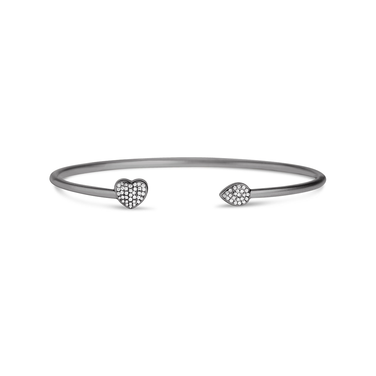 Diamond Heart & Pear Flex Bangle