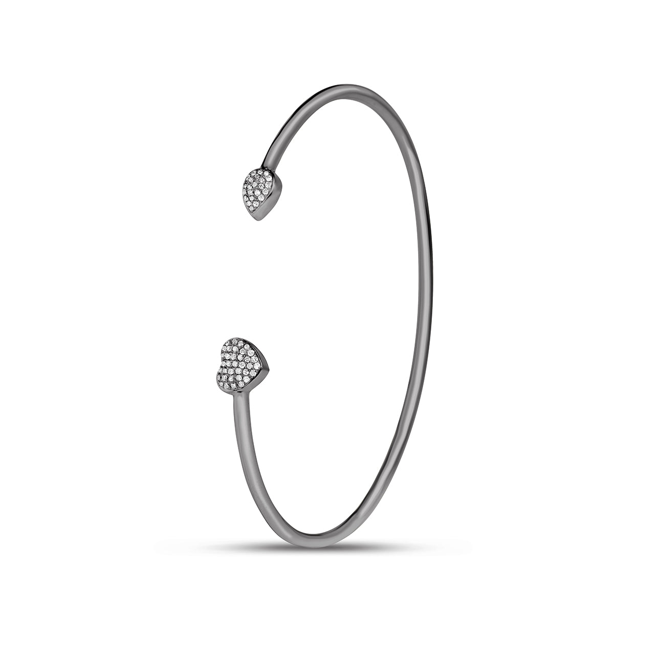 Diamond Heart & Pear Flex Bangle