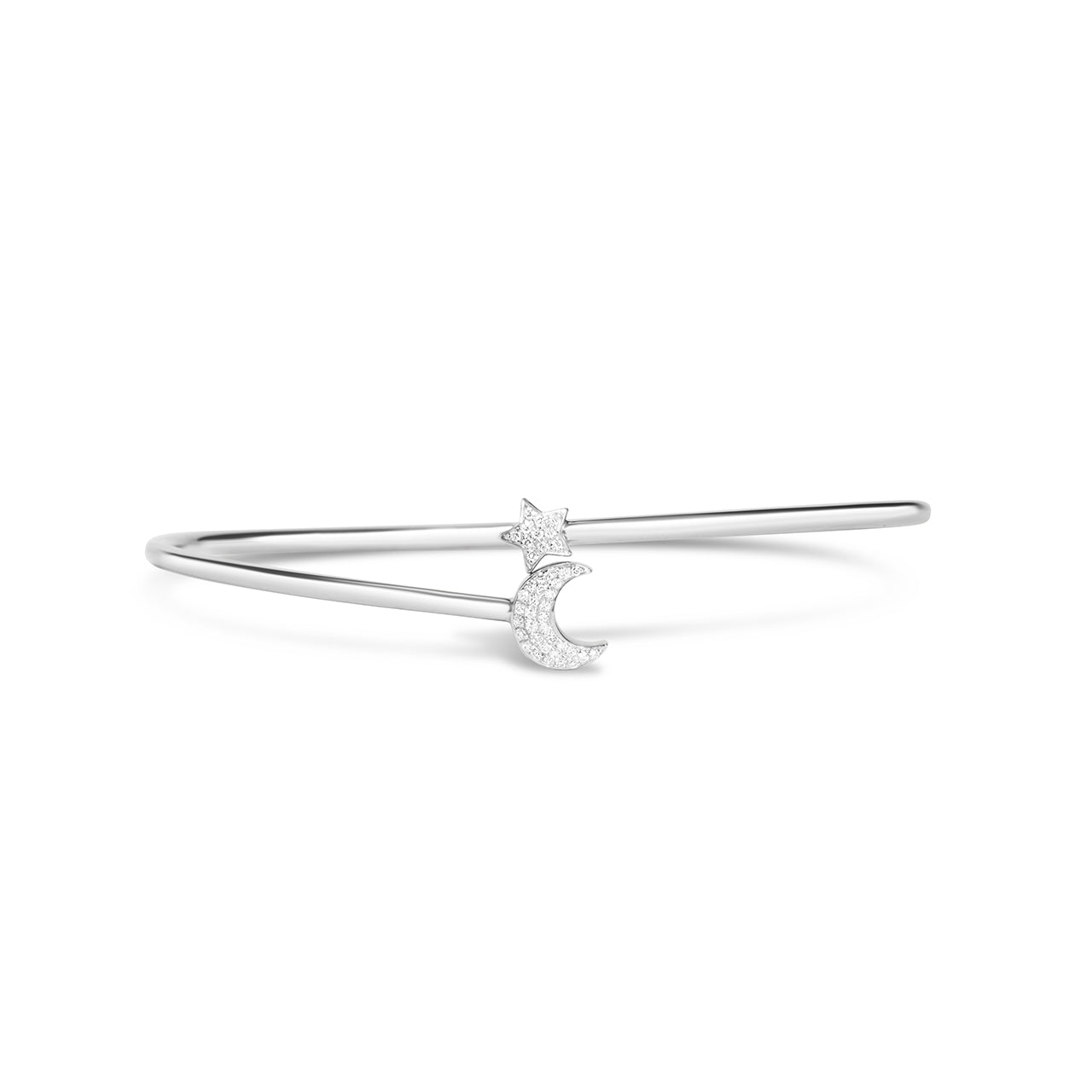 Diamond Moon & Star Flex Bangle