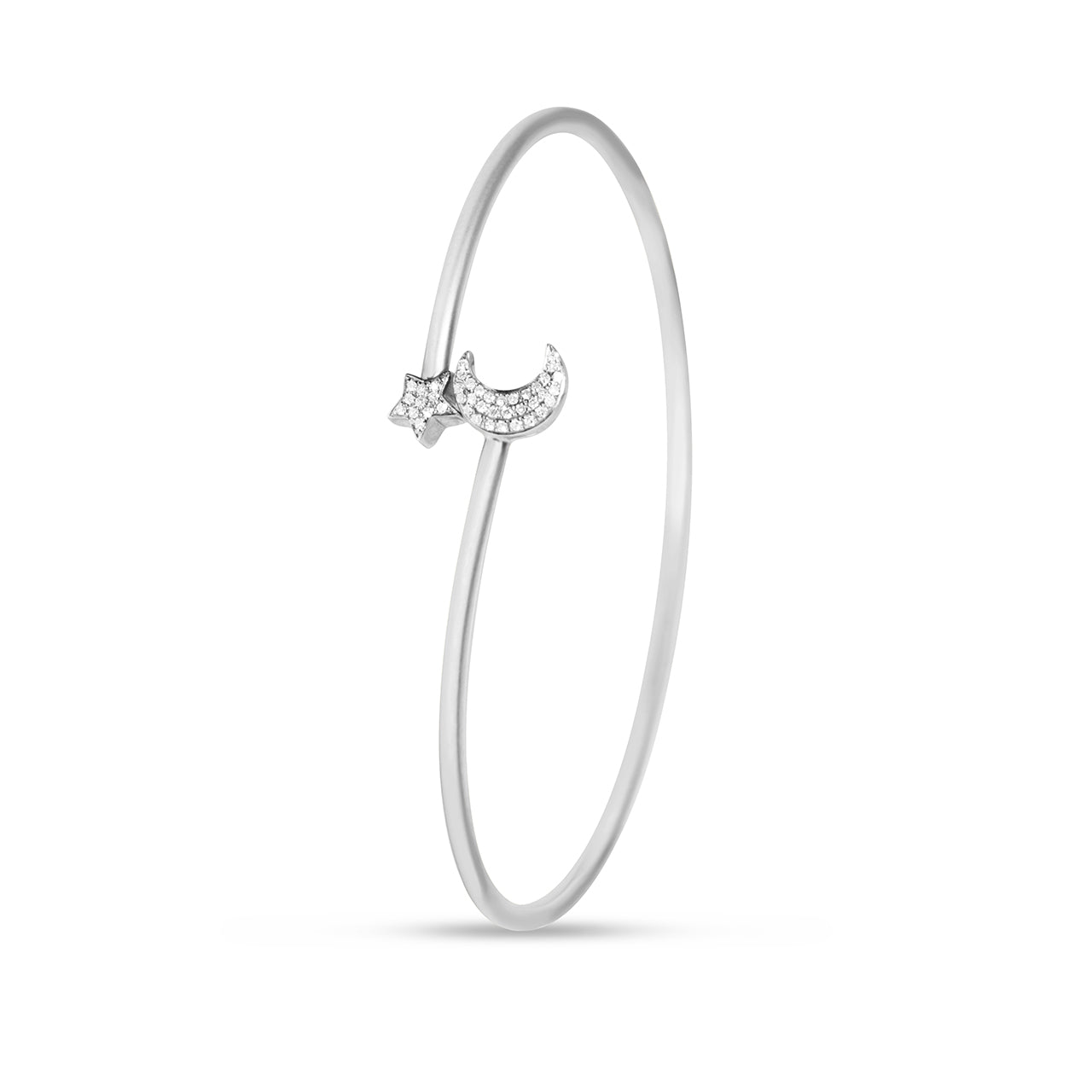 Diamond Moon & Star Flex Bangle
