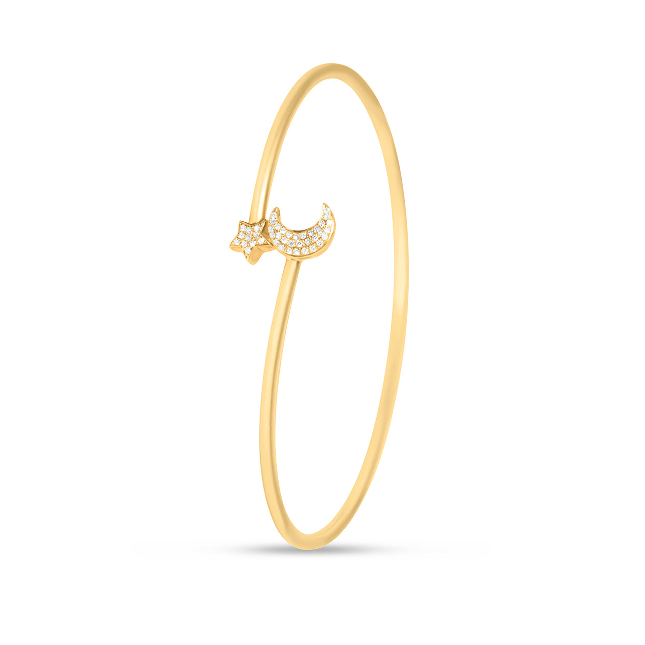 Diamond Moon & Star Flex Bangle