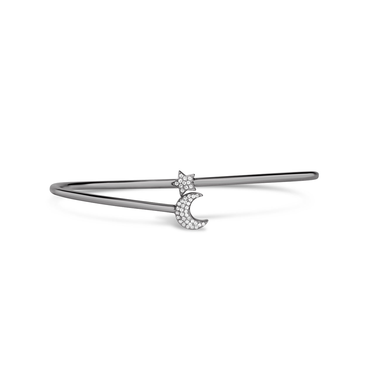 Diamond Moon & Star Flex Bangle