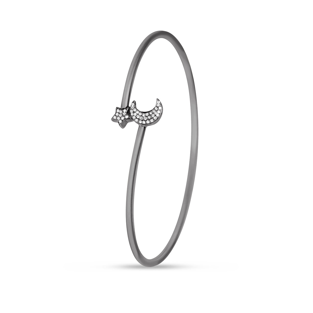 Diamond Moon & Star Flex Bangle