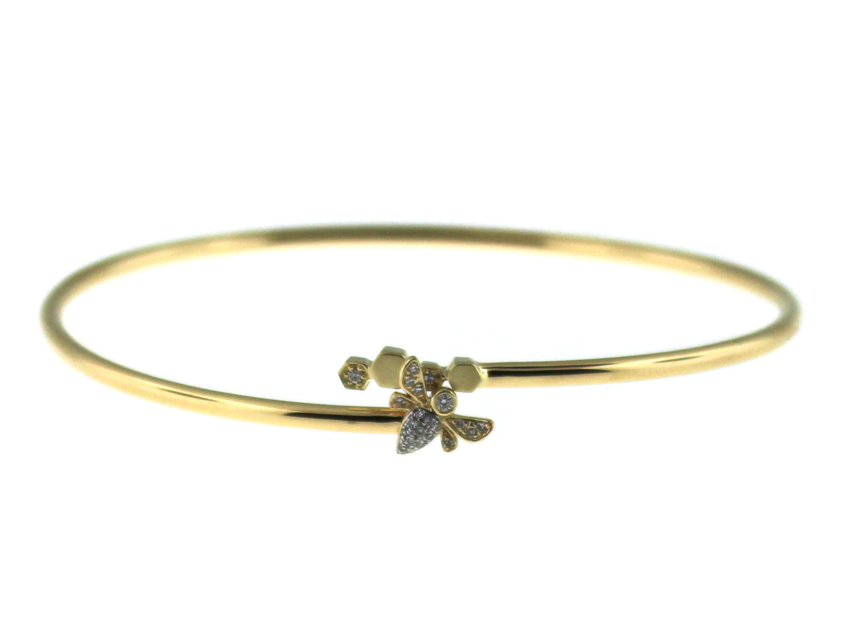 DIAMOND BEE & HONEYCOMB BANGLE