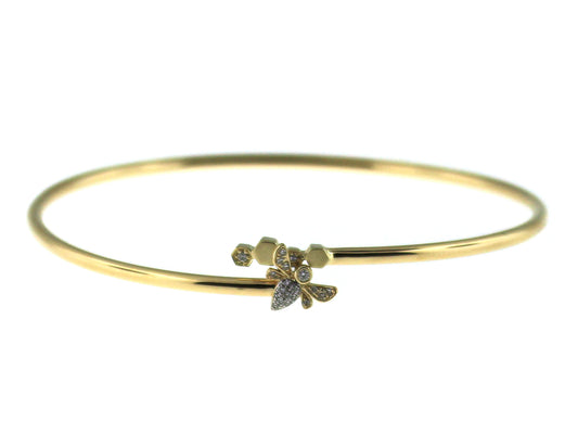 DIAMOND BEE & HONEYCOMB BANGLE